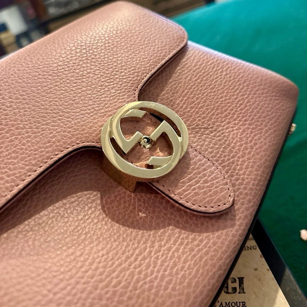 Authentic Gucci pink crossbody bag